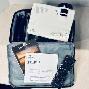 Vankyo Leisure 3 Portable Projector White 1080P Supported HDMI VGA USB with Case